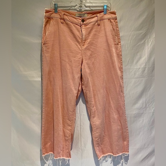 Liverpool Los Angeles Rose Blush Crop Denim Pants, size 10/30 - Picture 1 of 9